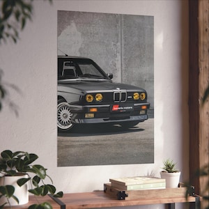 BMW E30 M3 Poster: Iconic Sports Car Wall Art