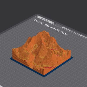 Stampa 3D del percorso Snowdon Watkin / Modello di percorso di montagna personalizzato / Regalo per escursioni / Sentiero in rosso / Trofeo di punta / Ricordo d'avventura