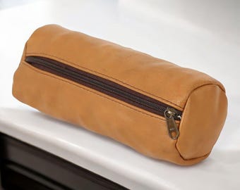 Handmade Leather Pencil Case: Personalized Teacher Student Gift