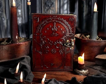 Doors of Durin Leather Journal, Handmade Fantasy Notebook,