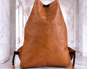 Madewell Drawstring Leather Backpack Pre-owned - Etsy display picture 2
