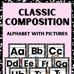Klassisches Kompositions-Alphabet mit Bildern