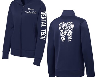 Dental Tech Jacket, Polyester Fleece Jacket, Personalized Jackets, Nurses Week, Nurse Gifts, Dental, Dental Assistant, Dental Technologist