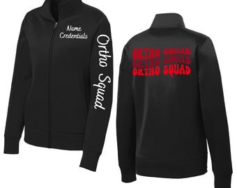 Ortho Squad Jacket, Personalized Jackets, Nurses Week, Nurse Gifts, Wavy Retro Design, Orthopedics, Orthopedics Sports Medicine Jacket