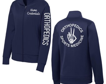 Personalized Orthopedics Fleece Jacket, Nurse Gift