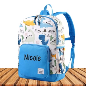 Kinderrucksack, personalisierter Rucksack, Kindergarten, Elementarrucksack, Türkisrucksack, Campingrucksack, Dinosaurierrucksack, Dino