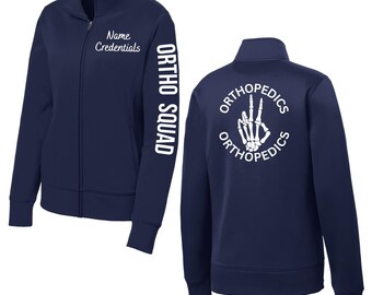Personalized Ortho Squad Fleece Jacket, Nurse Gift