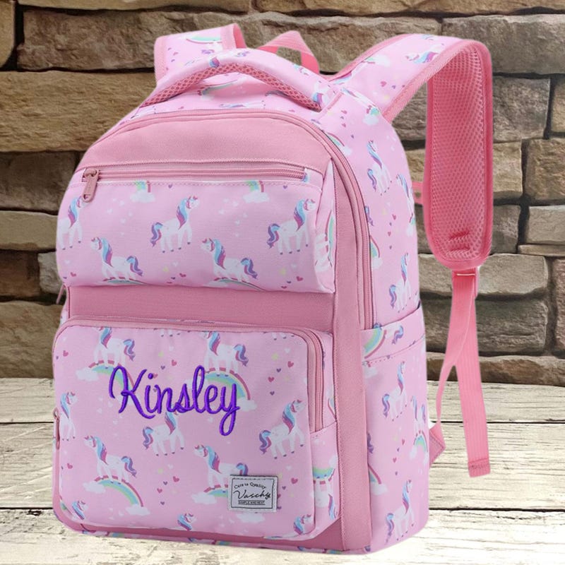 Unicorn Pattern Print Backpack main image 0