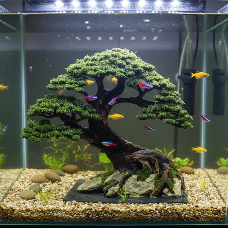Bonsai Driftwood Tree for Fish Tank, Shrimp Aquarium, Terrarium ...