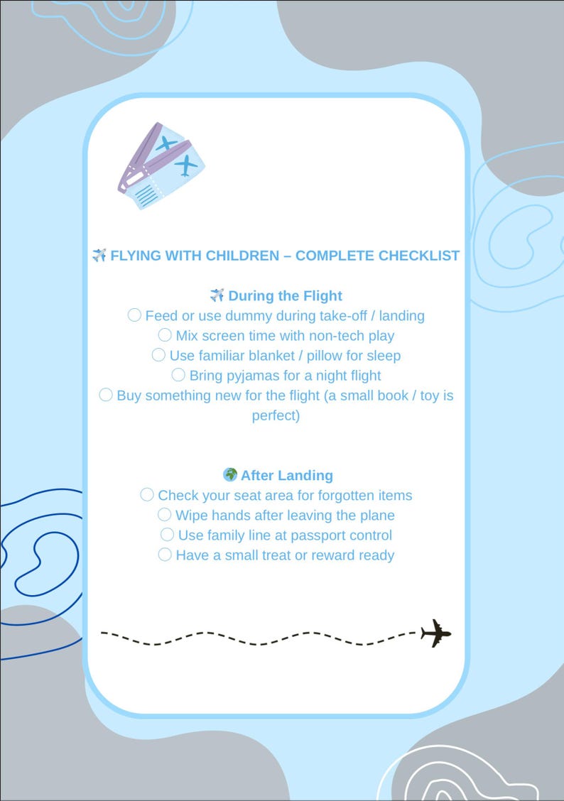 Flying With Kids Checklist | Air Travel Packing List for Children ...