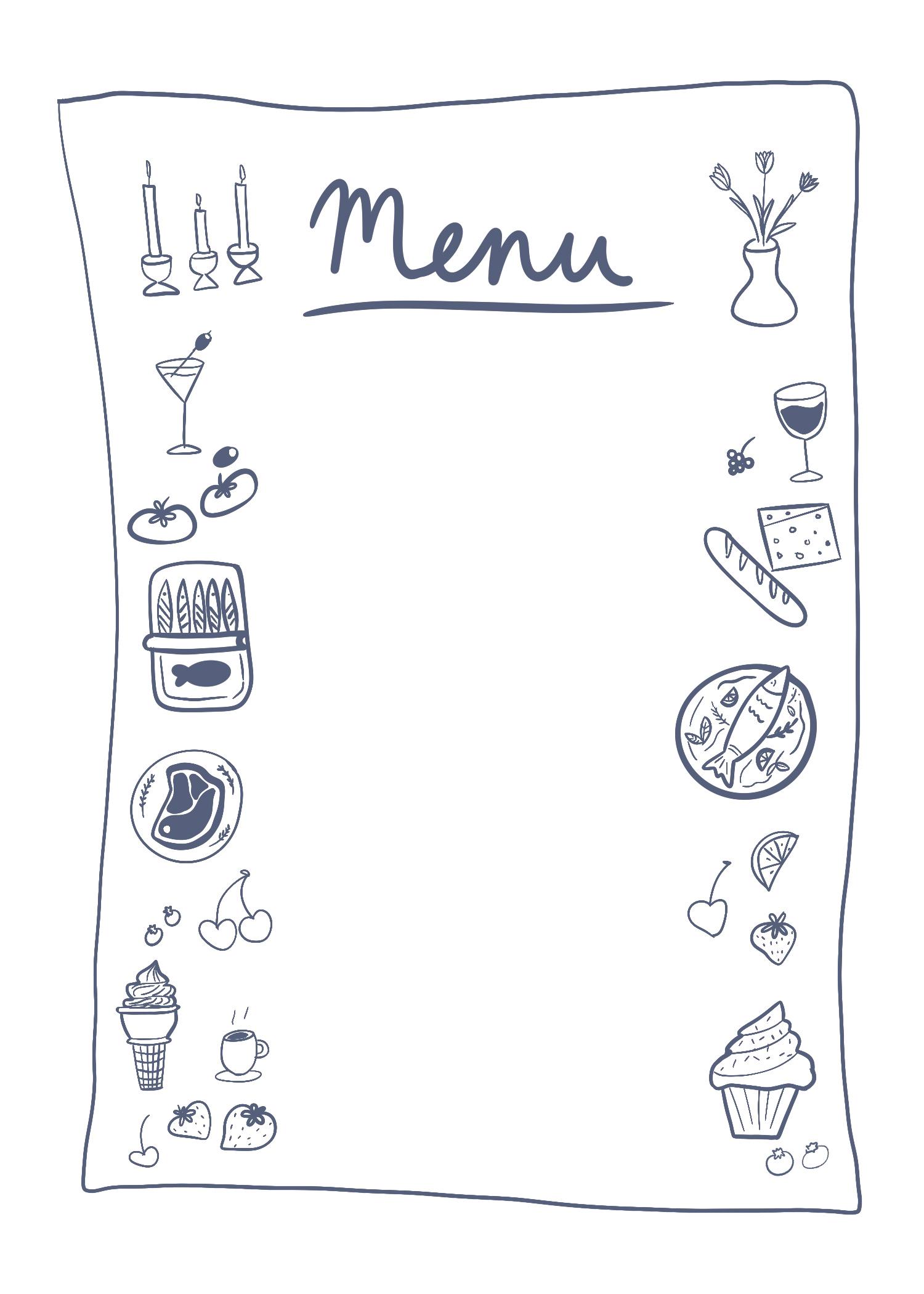 Editable Dinner Party Menu - Fun Printable Template for Birthdays ...