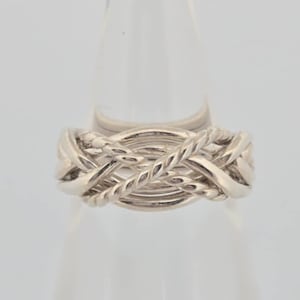 Ladies 6TW2X - 6 Band Puzzle Ring With Twisted Wire in Sterling.