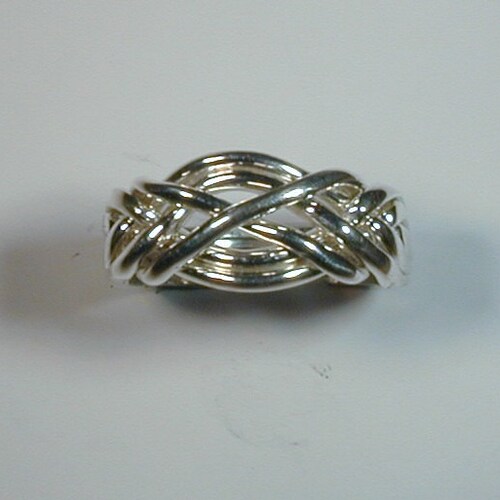 Ladies 3 Band Hearts Puzzle Ring in Gold or Sterling Silver Etsy