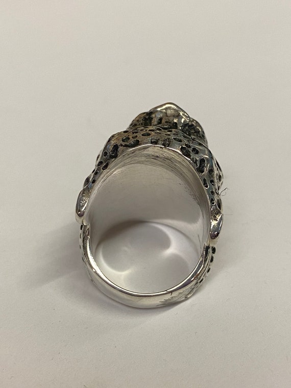 Solid Heavy Aztec Jaguar Warrior Ring Etsy Australia