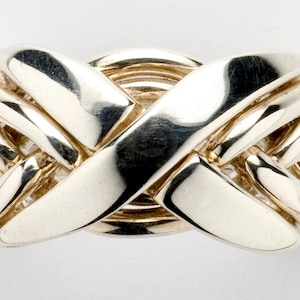 Men&#39;s 6 band puzzle ring. Style 6NX