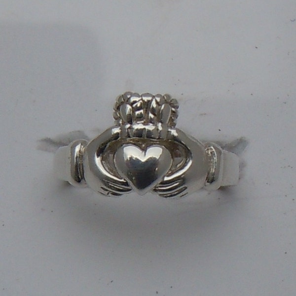 Damen Claddagh Ring, Sterling Silber Damen Traditioneller Claddagh Ring