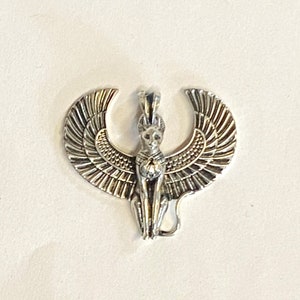 Small Sterling Silver Egyptian Bastet Pendant