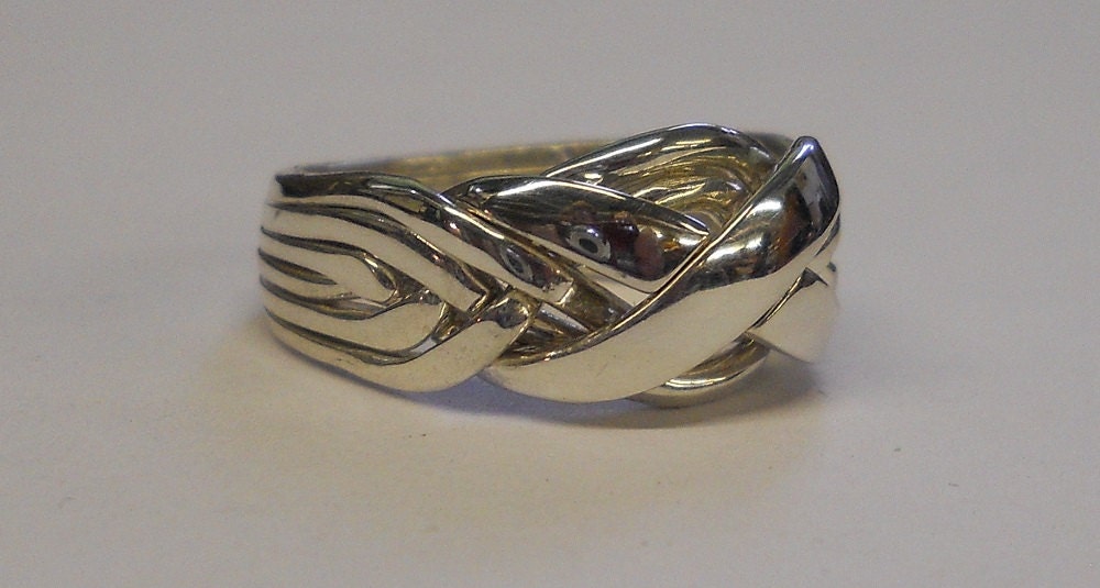 レディース 6 バンド スターリングシルバー、ゴールド、またはプラチナ