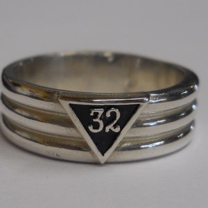 Sterling Silver or Gold 32nd Degree Masonic Ring