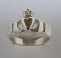 Ladies Irish Claddagh Ring - hands, heart, crown in Sterling Silver or Gold