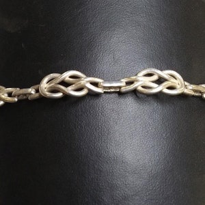 7 Link Double Knot Bracelet Sterling Silver