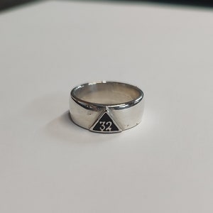 Sterling Silver or Gold 32nd Degree Masonic Signet Ring