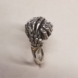 Sterling Shake Hands With the Devil Ring - Etsy