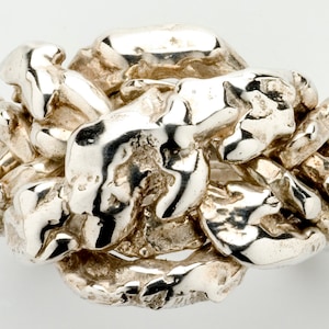 Ladies Sterling Silver, Gold or Platinum Six Band Nugget Puzzle Ring 6WR