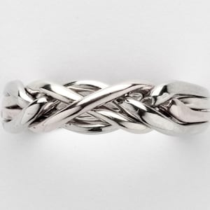 Ladies Tight Weave 4 Band Puzzle Ring Style 4T