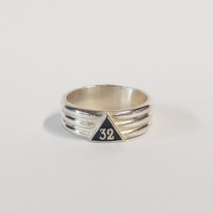 Sterling Silver or Gold 32nd Degree Masonic Ring