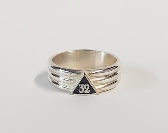 Freimaurer Masonic Silber oder Gold 32 Grad Ring