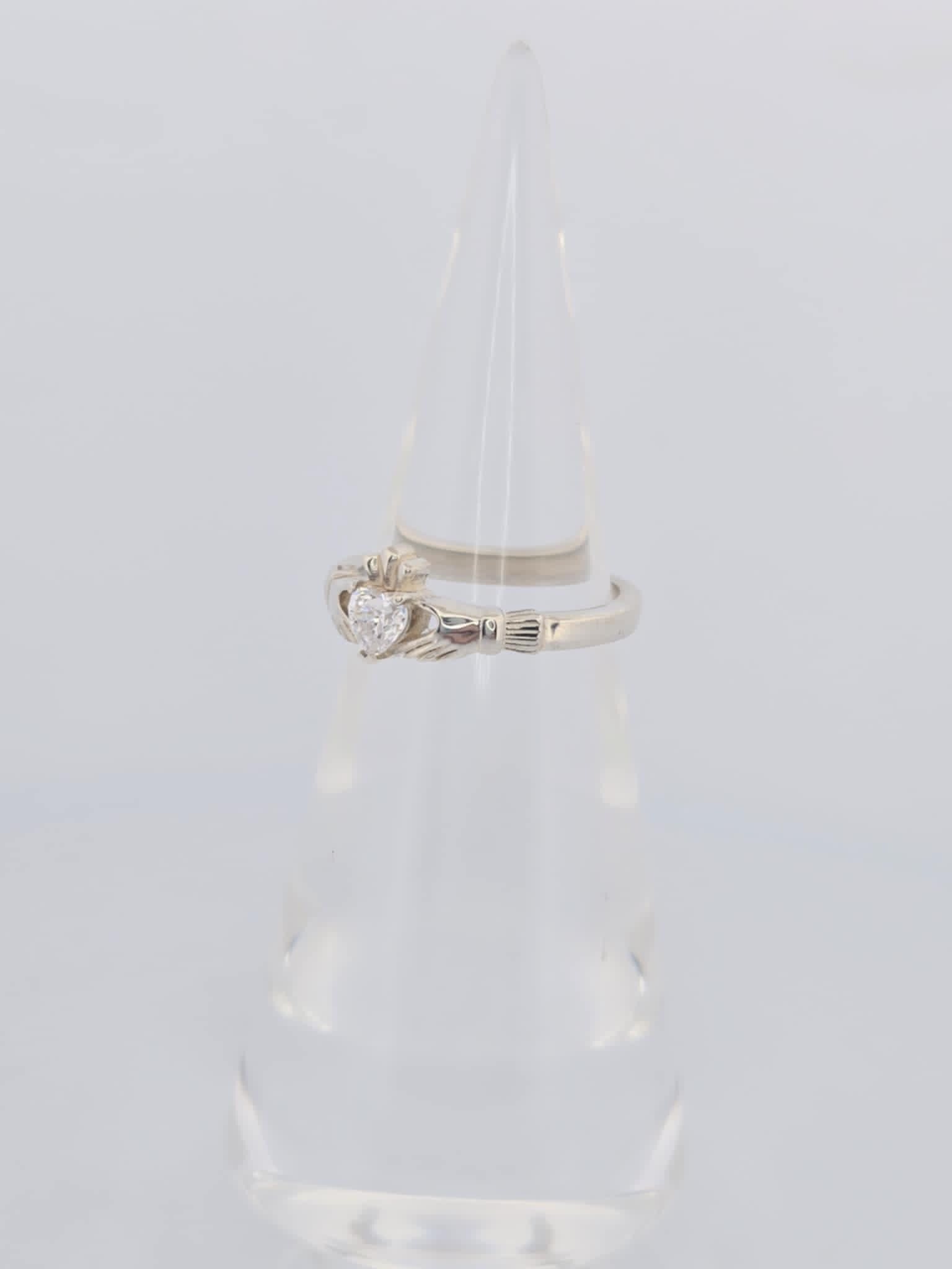 Set Di Anelli Claddagh, Cuore Con Zirconi Cubici Simulati - Foto 8