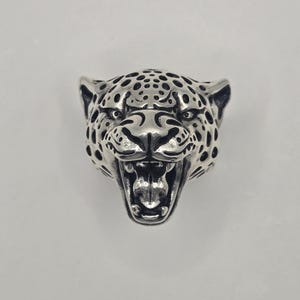 Solid Roaring Jaguar Ring