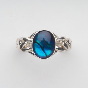 Ladies Paua Shell 4 Band Puzzle Ring