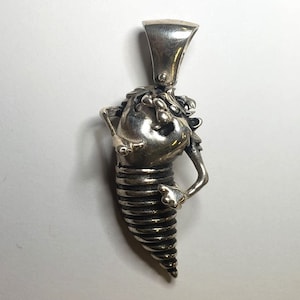 Large Tasmanian Devil Pendant Sterling Silver