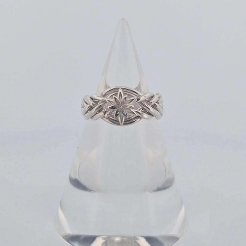 Anillo rompecabezas de 6 bandas North Star para mujer
