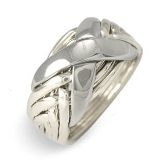 Ladies Eight Band Puzzle Ring 8NX - Etsy