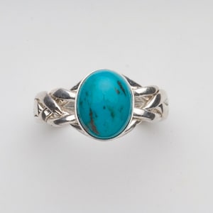 Puzzle Blue Turquoise and Black Onyx Golden Ring Set