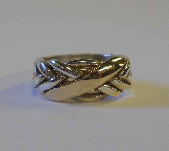 Handcrafted Ladies Band Puzzle Ring Style 10KS6WBD