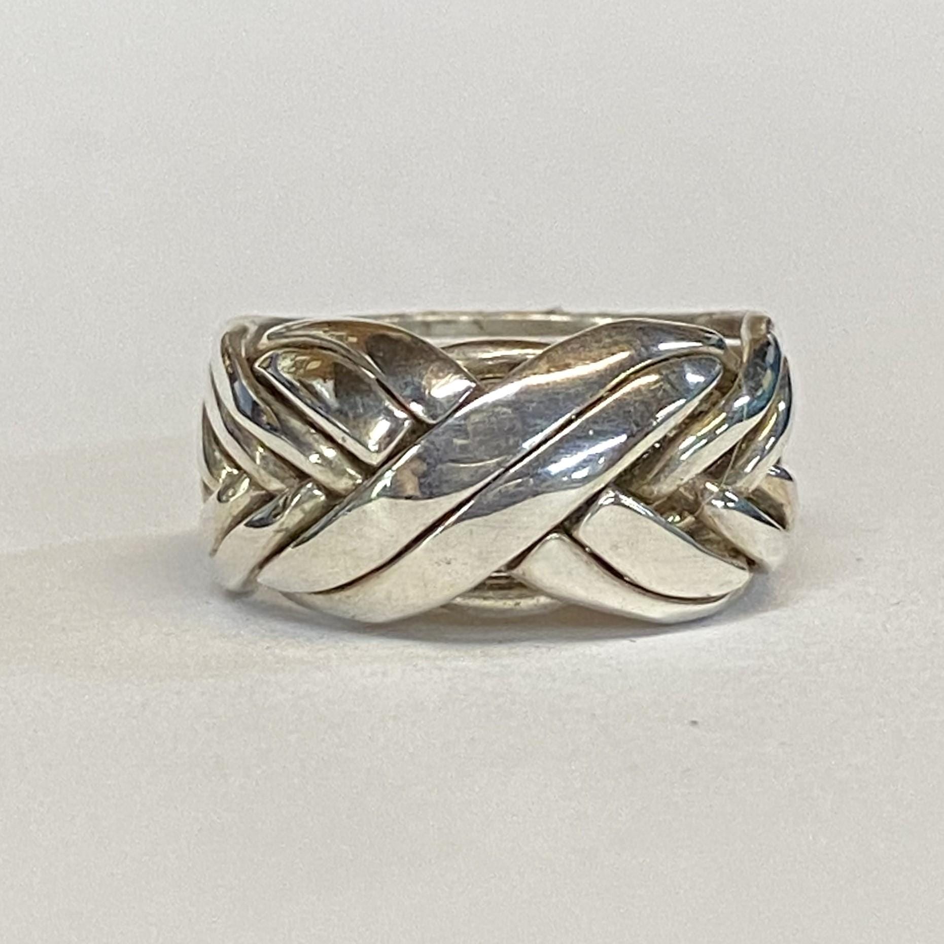 Ladies Eight Band Puzzle Ring 8NX - Etsy