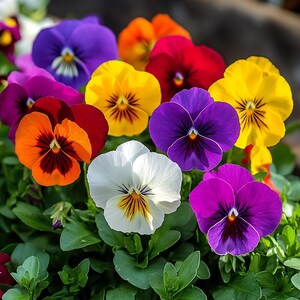 Semi misti di viola del pensiero – Fiori da giardino vivaci e colorati, perfetti per le fioriere primaverili, facili da coltivare, per balconi e fioriere.