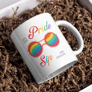 Rainbow Pride Keramik Kaffeetasse, LGBTQ + Geschenk, Support LGBT, Pride Month