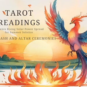 Phoenix Rising Zomerzonnewende Tarot Lezing | Uitbreiding voor transformatie van 4 kaarten | Persoonlijke begeleiding bij wedergeboorte en vernieuwing | Spiritueel ontwaken