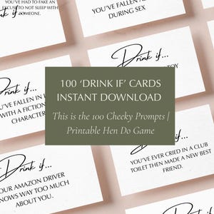 Jogo de Beber Se Despedida de Solteira | Imprimível Cheeky, Download Digital, 100 Dicas, Diversão Instantânea, Noite de Jogos de Despedida de Solteira, Noite Engraçada de Garotas, Chá de Bebê