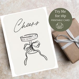 Carte imprimable gratuite | Carte de voeux à télécharger | Essayez avant d'acheter | Carte-cadeau élégante drôle | Par Abigail Lauren