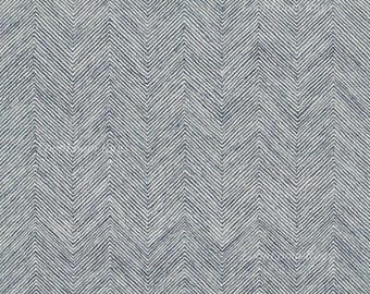 Handgefertigter Fischgrät Wollteppich: Schlingenteppich im Chevron-Design