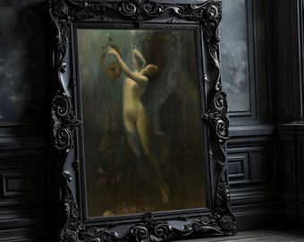 The Death of Sappho – Dark Romantic Classical Art Print