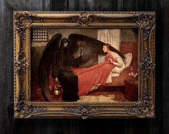 Gothic Wall Art Print: Death and the Maiden, Dark Fantasy Decor
