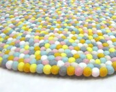 4.5 Honey YUMMI Rug  Round Felt Rug 4.5ft