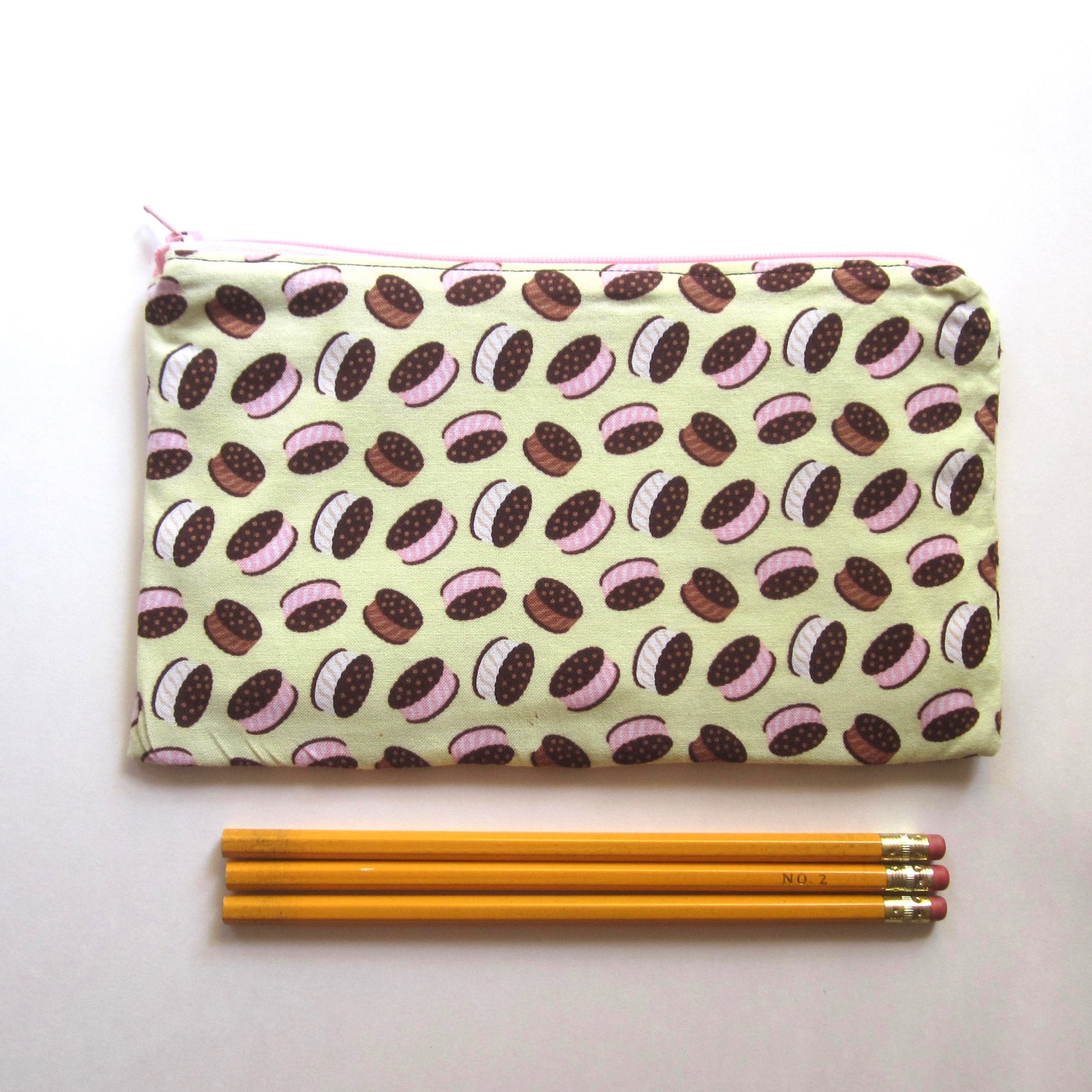 Ice Cream Sandwiches Fabric Zipper Pouch / Pencil Case / Make - Etsy